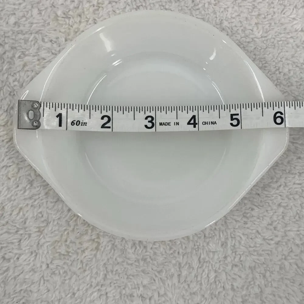 Anchor Hocking Fire King Ovenware 2pk Milk Glass Small Bowls Swirl Made in USA